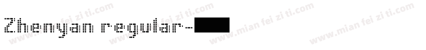 Zhenyan regular字体转换